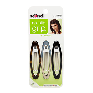 Scunci No-Slip Grip Hair Clips - 3 Pack